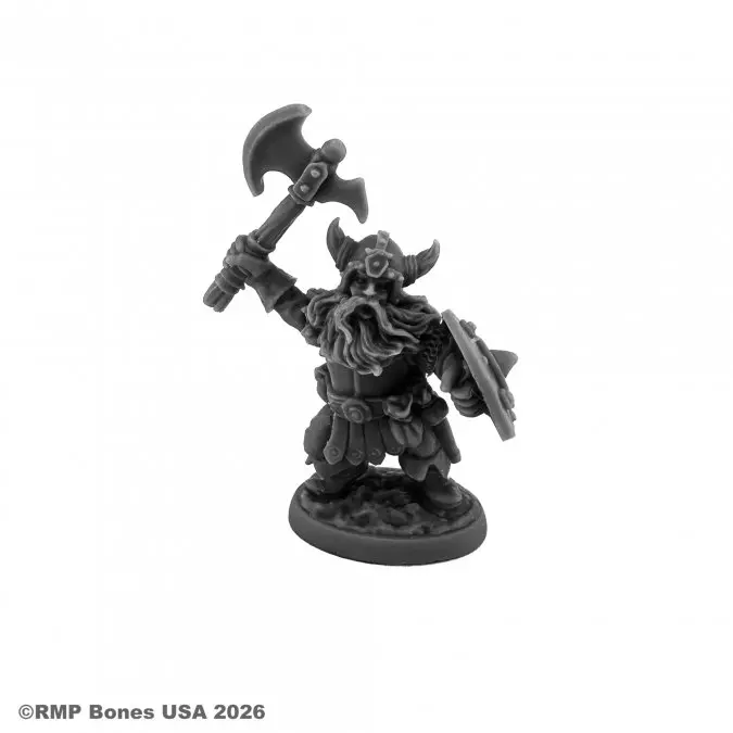 07184 Dain Deepaxe, Dwarf Hero - Bones USA Dungeon Dwellers