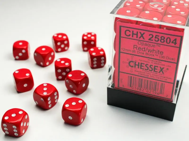 12mm D6 Dice Block (36)