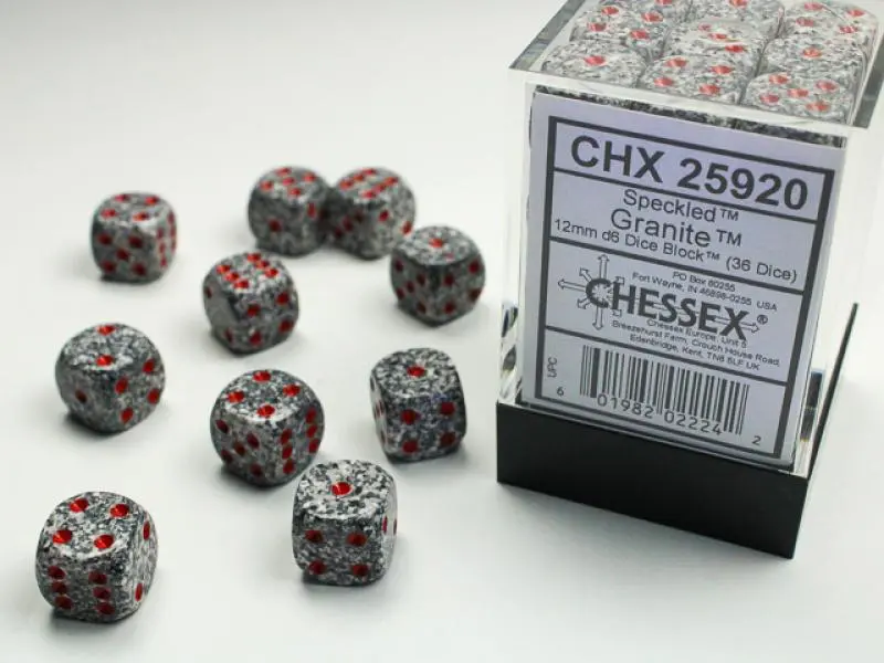 12mm D6 Dice Block (36)
