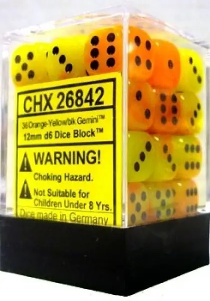 12mm D6 Dice Block (36)