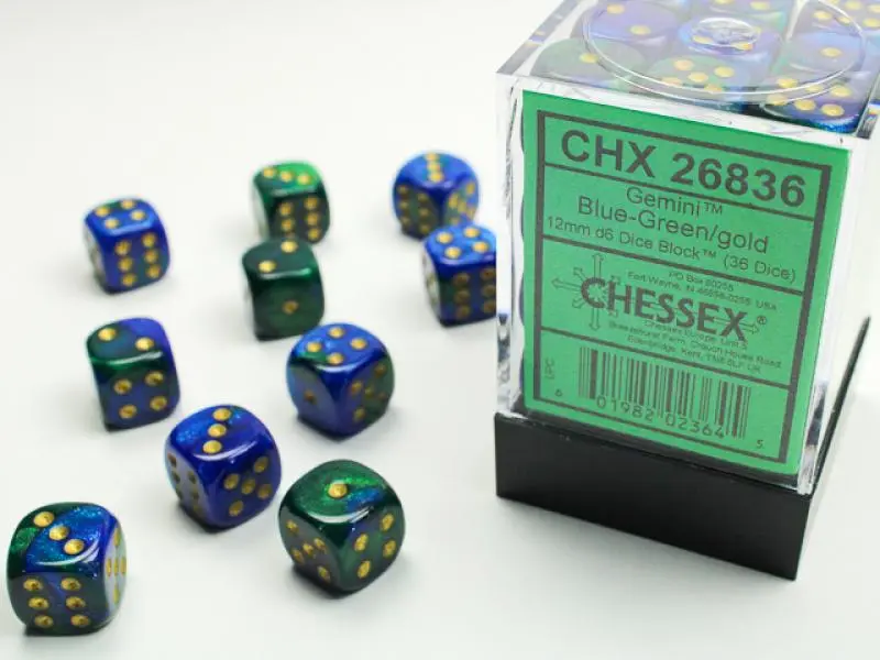 12mm D6 Dice Block (36)