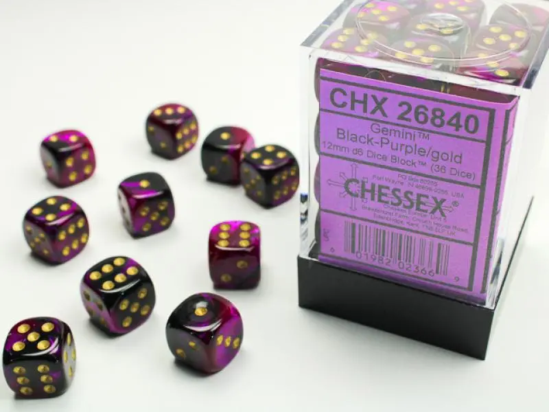 12mm D6 Dice Block (36)