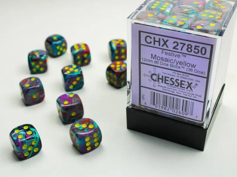 12mm D6 Dice Block (36)