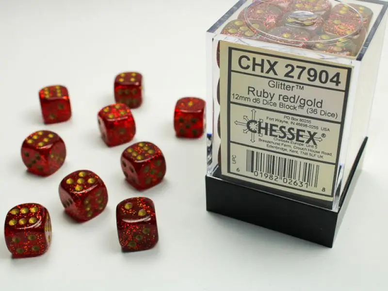 12mm D6 Dice Block (36)
