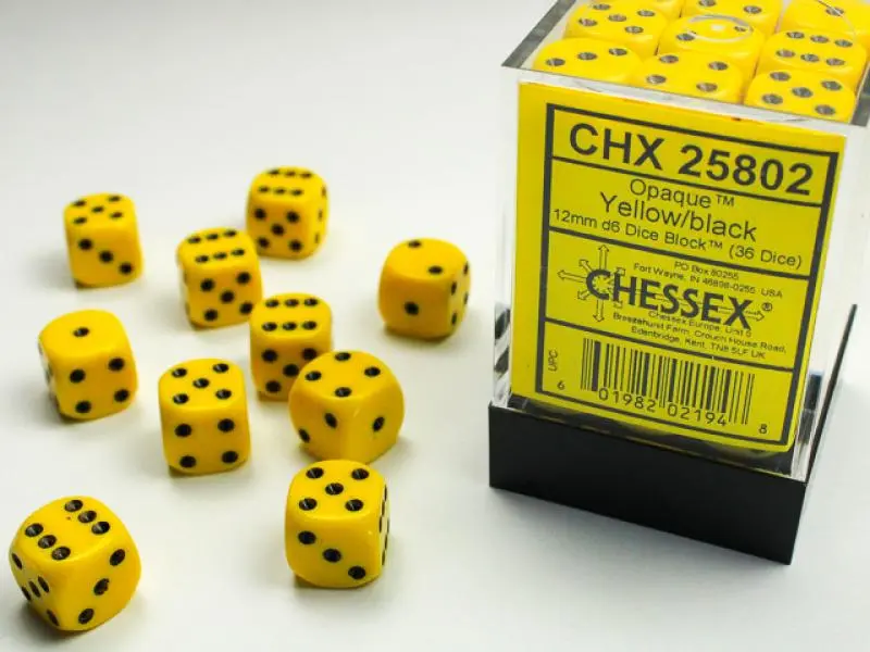 12mm D6 Dice Block (36)