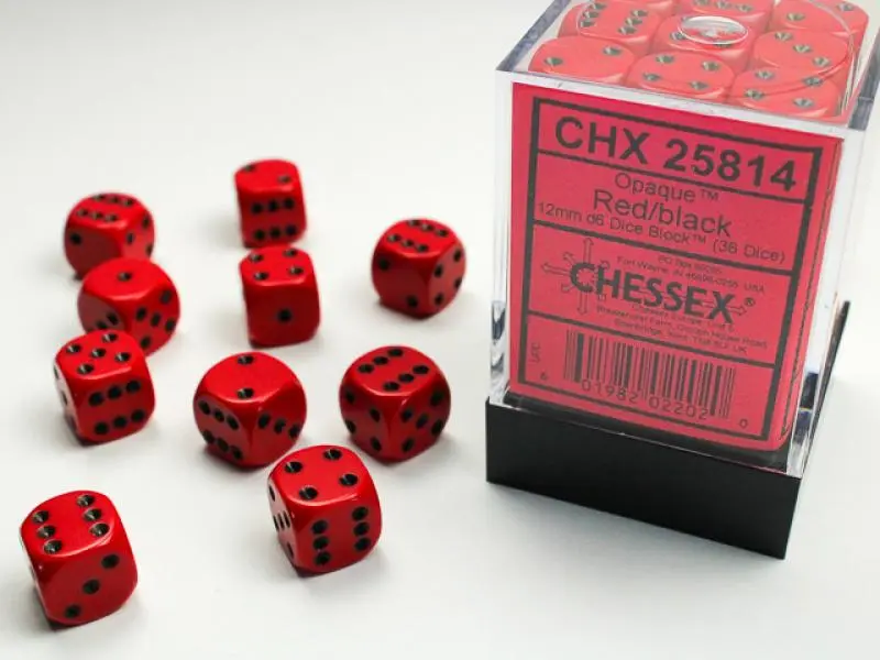 12mm D6 Dice Block (36)