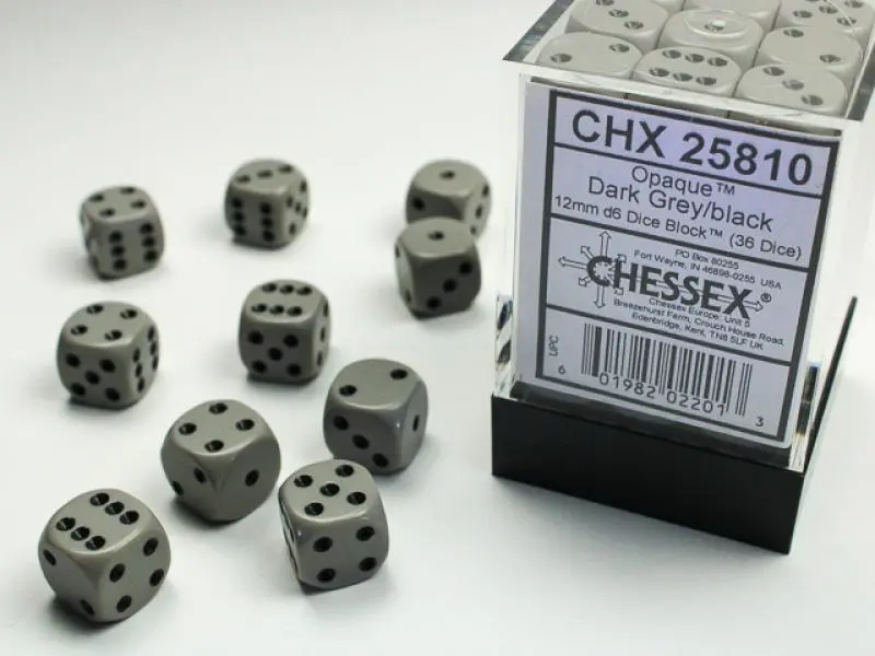 12mm D6 Dice Block (36)