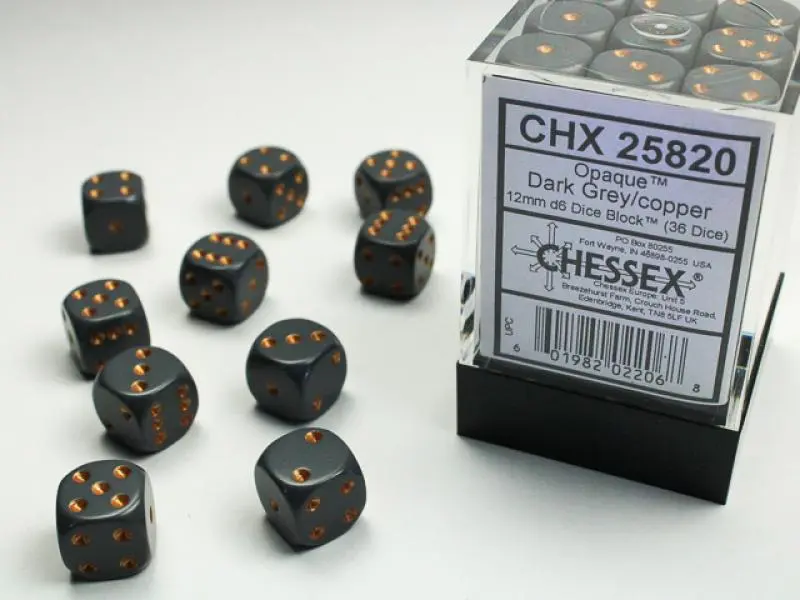 12mm D6 Dice Block (36)