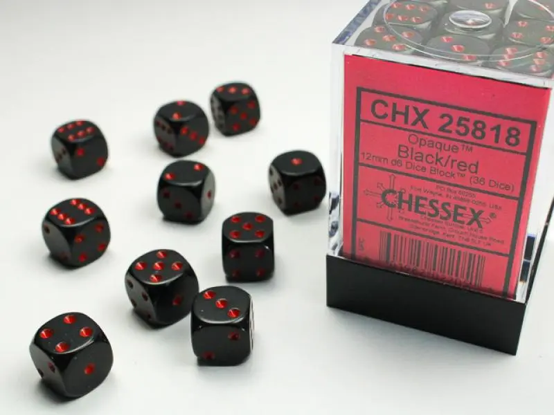 12mm D6 Dice Block (36)