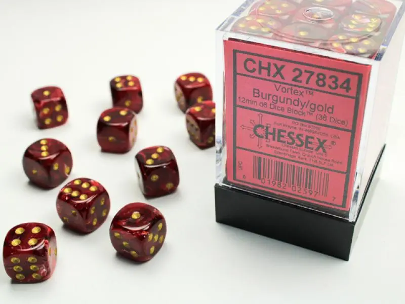 12mm D6 Dice Block (36)