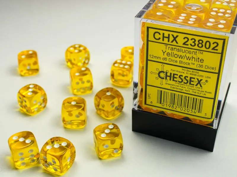 12mm D6 Dice Block (36)