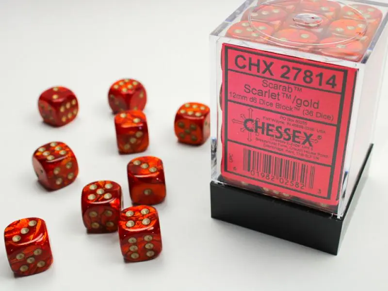12mm D6 Dice Block (36)