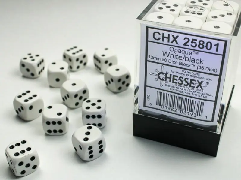 12mm D6 Dice Block (36)