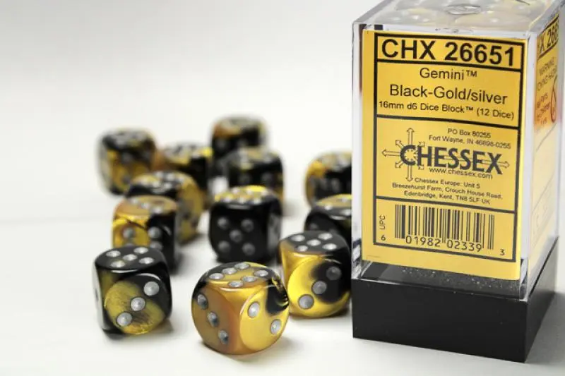 16mm D6 Dice Block (12)