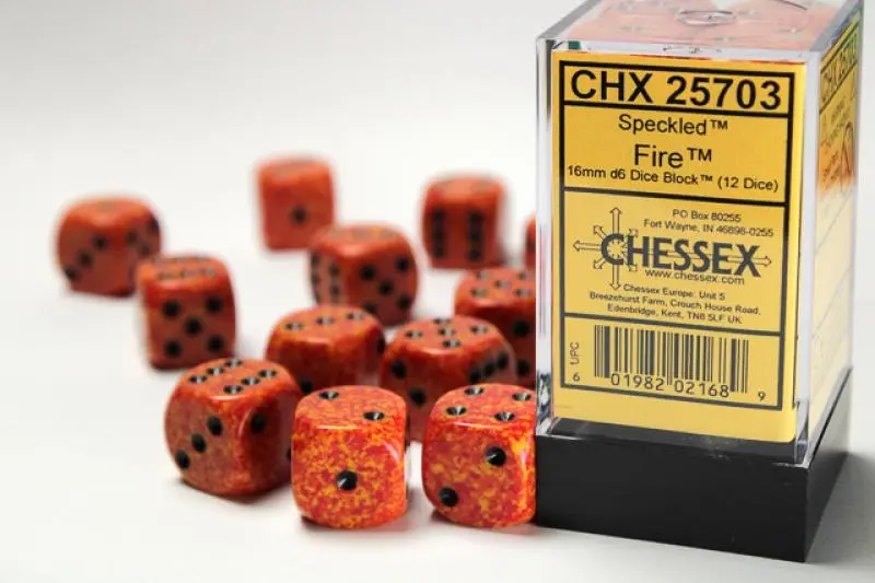 16mm D6 Dice Block (12)