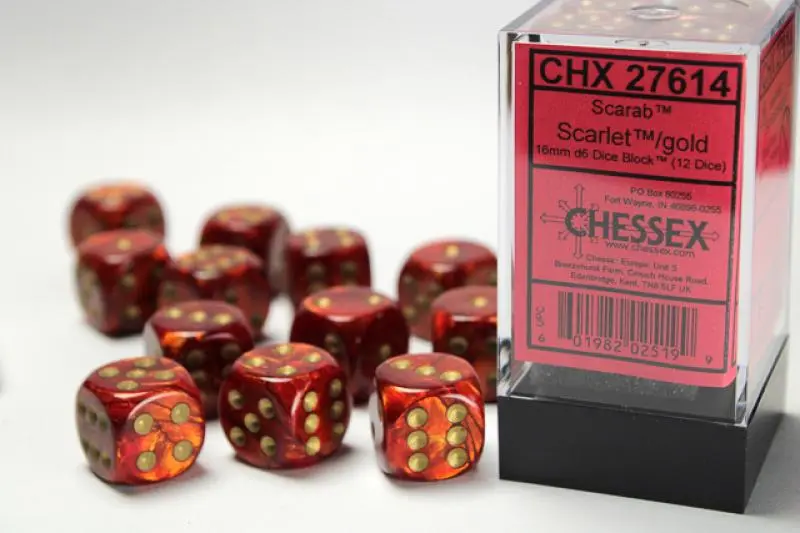 16mm D6 Dice Block (12)
