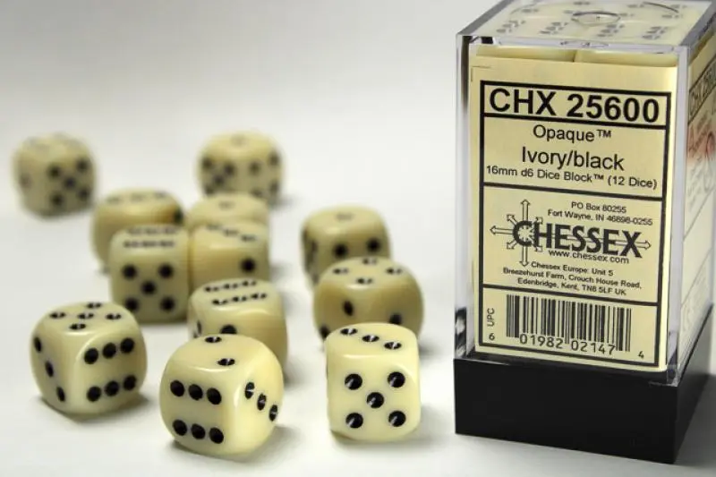 16mm D6 Dice Block (12)