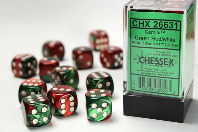 16mm D6 Dice Block (12)