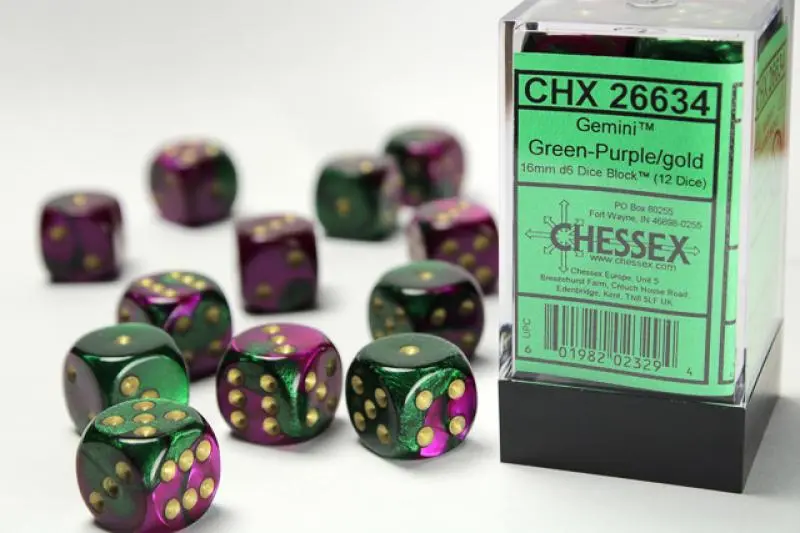16mm D6 Dice Block (12)
