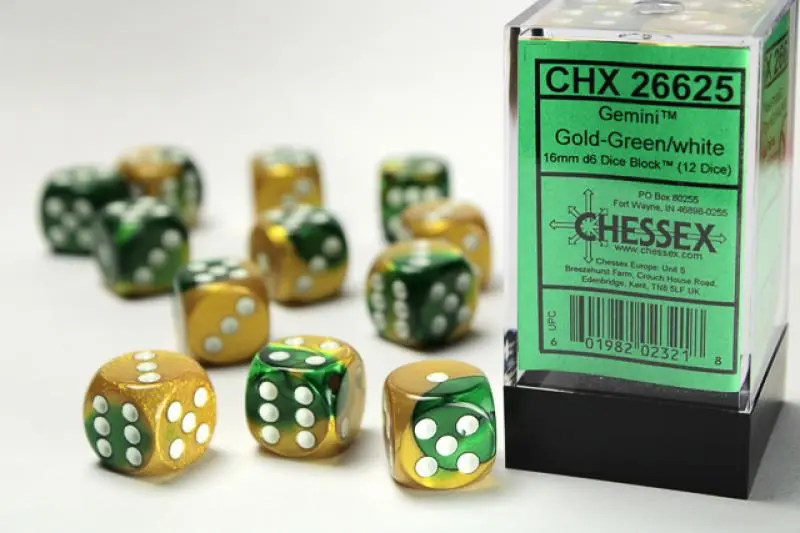 16mm D6 Dice Block (12)