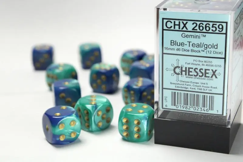 16mm D6 Dice Block (12)