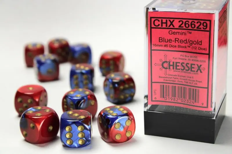 16mm D6 Dice Block (12)
