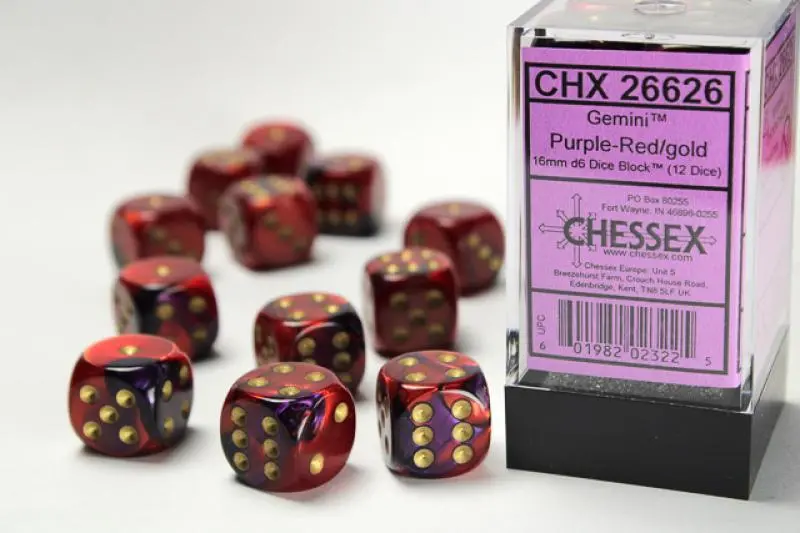16mm D6 Dice Block (12)