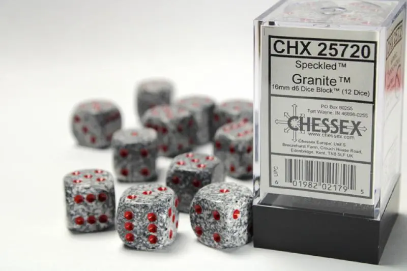 16mm D6 Dice Block (12)