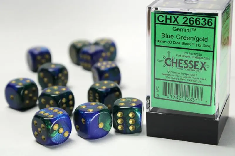 16mm D6 Dice Block (12)