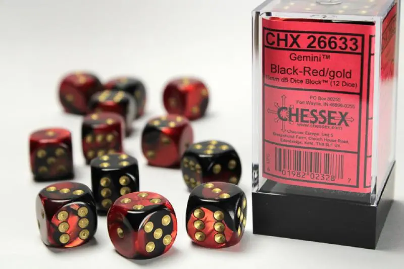16mm D6 Dice Block (12)