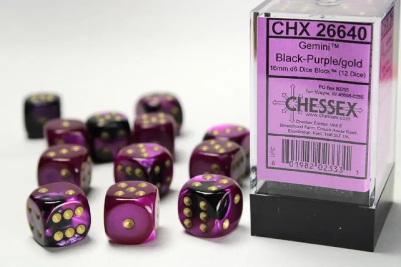16mm D6 Dice Block (12)
