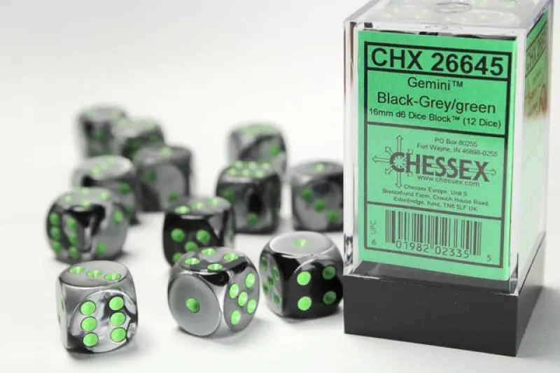 16mm D6 Dice Block (12)