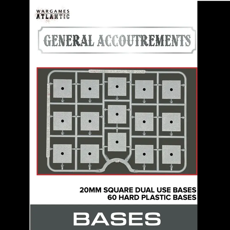 20mm Square Dual Use Bases  - Wargames Atlantic