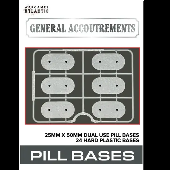 25mm X 50mm Pill Dual Use Bases - Wargames Atlantic