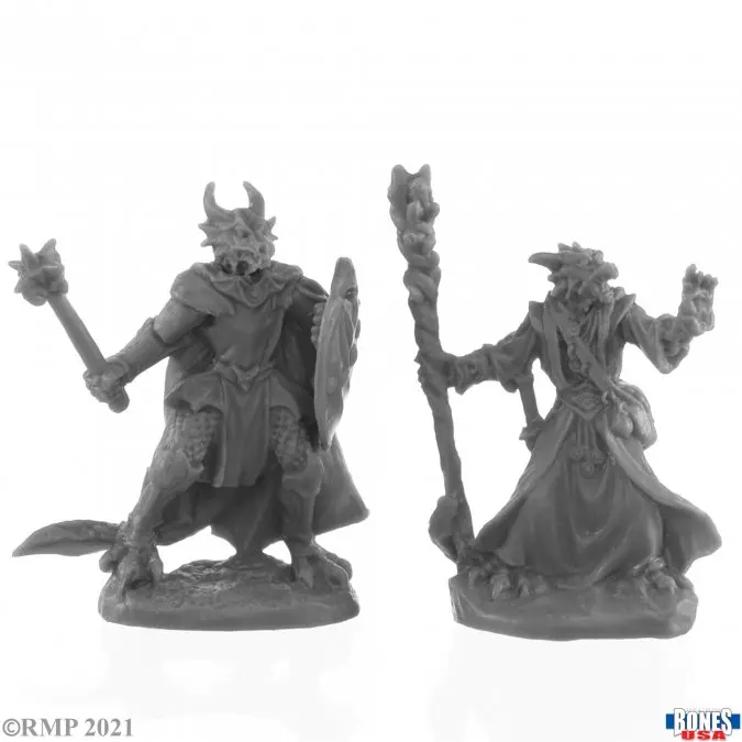 30222 Dragonfolk Wizard and Cleric - Bones USA