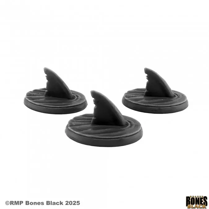 44212 Shark Fins (3) - Bones Black