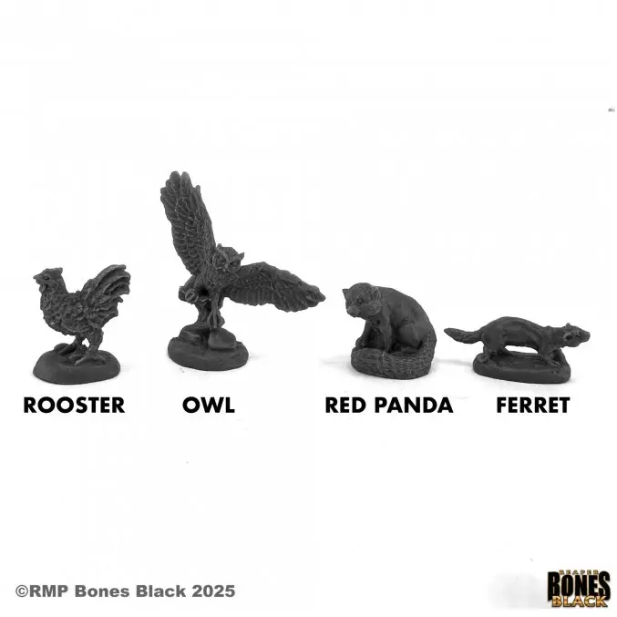 44219 Miniatures Familiars (4) - Bones Black