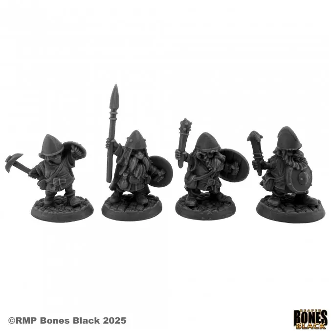 44228 Gnome Warriors (4) - Reaper Bones Black