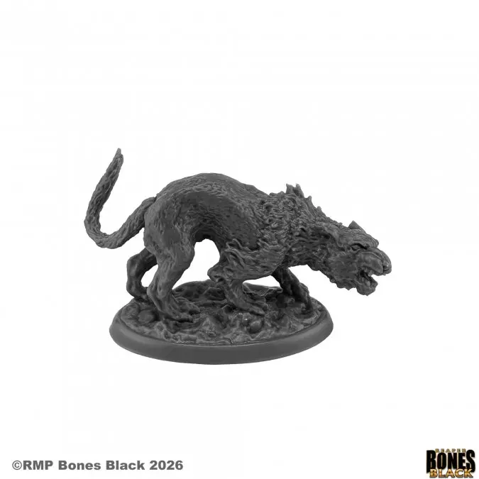 44285 Elven Cat - Reaper Bones Black