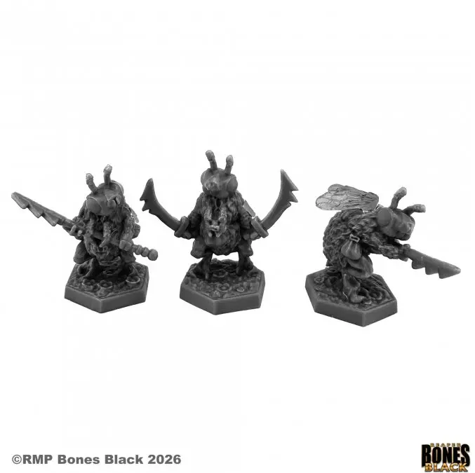 44292 Beefolk Warriors (3) - Reaper Bones Black