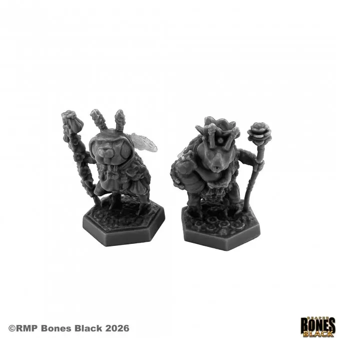 44293 Beefolk Queen and Druid - Reaper Bones Black