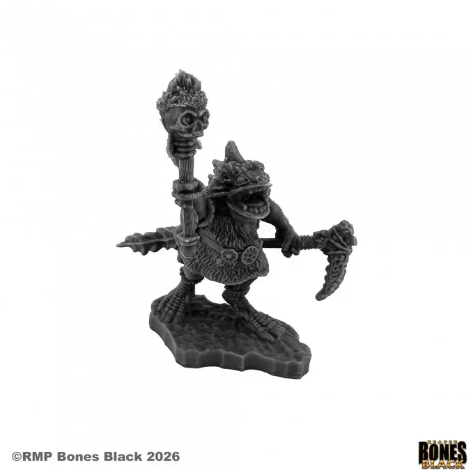 44324 K'Merklak, Troglodyte Chief - Reaper Bones Black