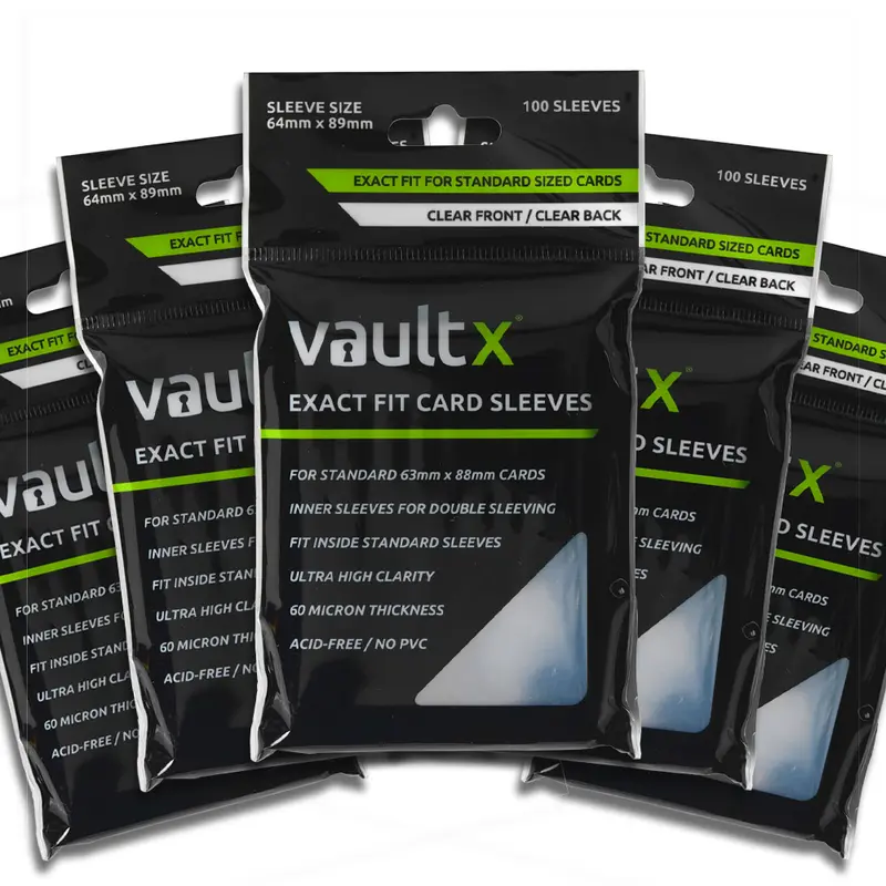 500x Vaultx Exact Fit TCG Sleeves Clear
