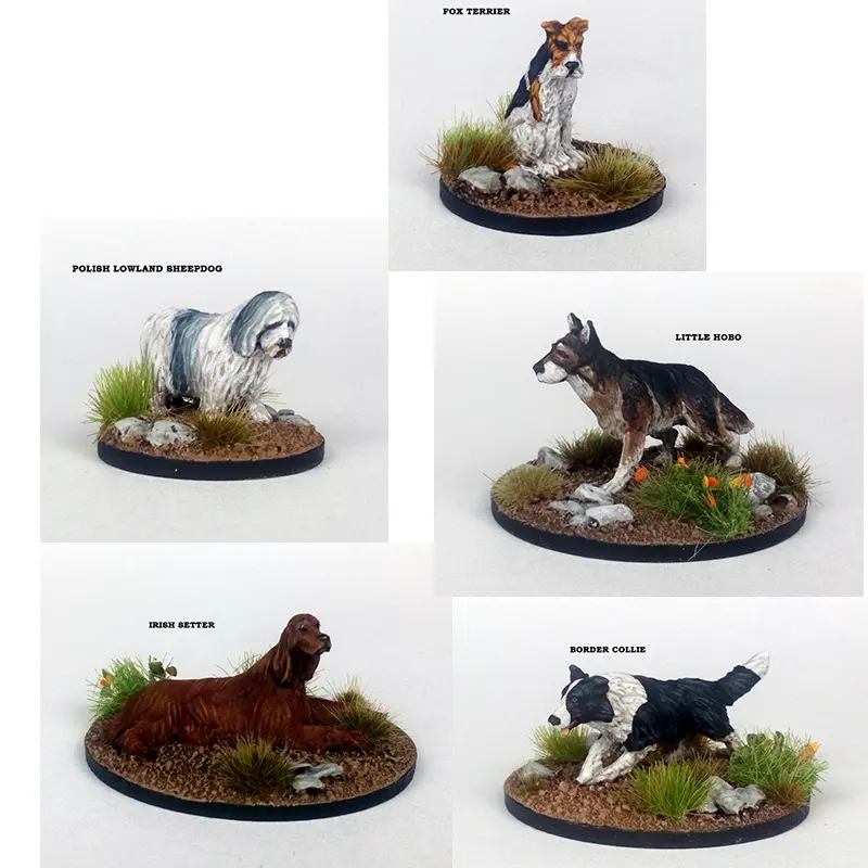 A Kennel of Dogs Dead Man's Hand Miniatures Set