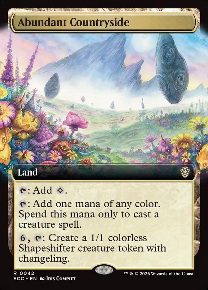 Abundant Countryside Lorwyn Eclipsed Commander Extended Art #042