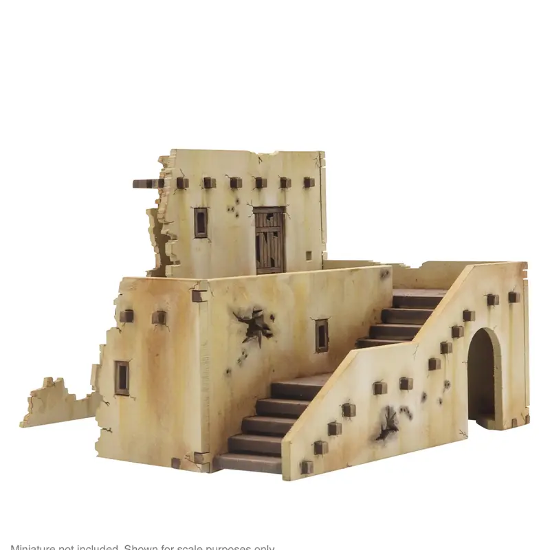 Adobe Building Ruins MDF Wargaming Terrain