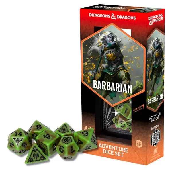 Adventure Dice Set - Barbarian (Green, Brown)