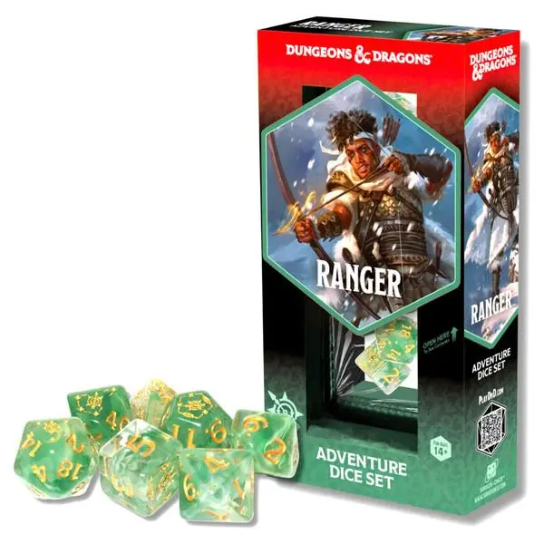 Adventure Dice Set - Ranger (White, Green)