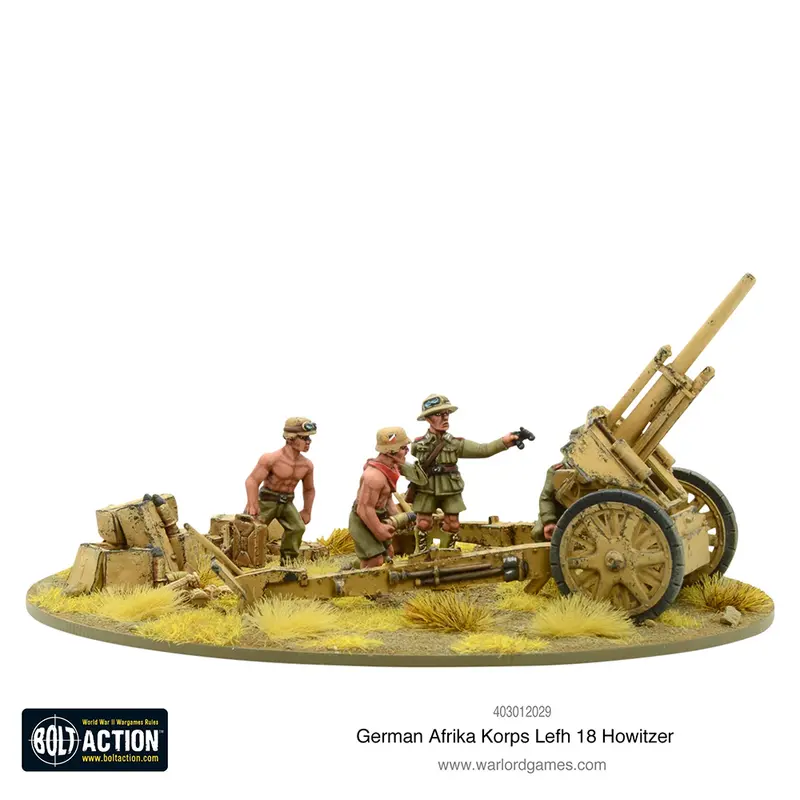 Afrika Korps Lefh 18 10.5cm Medium Artillery