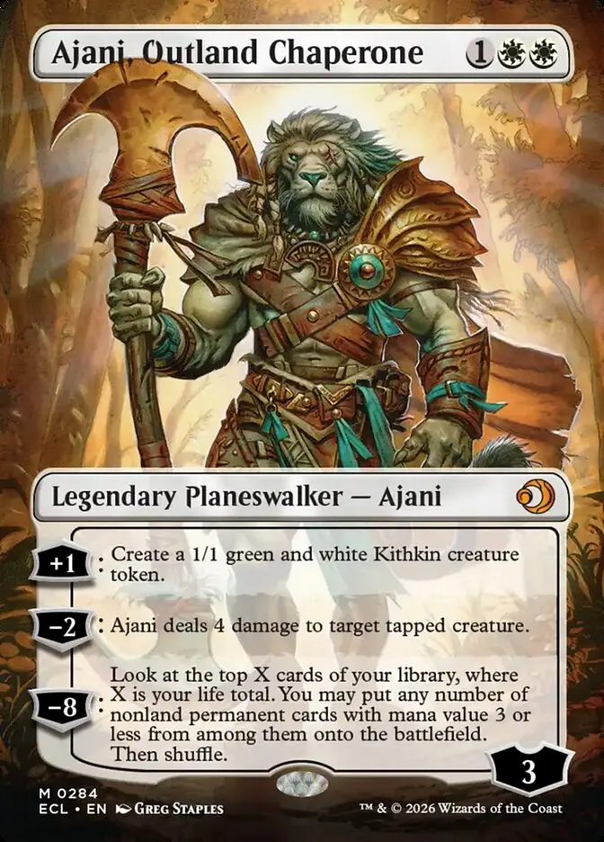 Ajani, Outland Chaperone Borderless Lorwyn Eclipsed #284